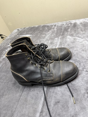 #ad Truman Boot Co size 10 black waxed Boot Mens $300.00