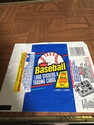 1988 Fleer Baseball Empty Wax Wrapper GET EVERY 4TH FREE
