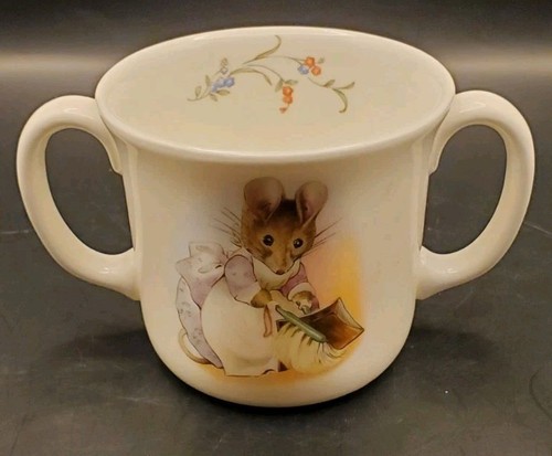 Hunca Set 1986 Royal Albert Beatrix Potter HUNCA MUNCA Mouse Double Handled ...