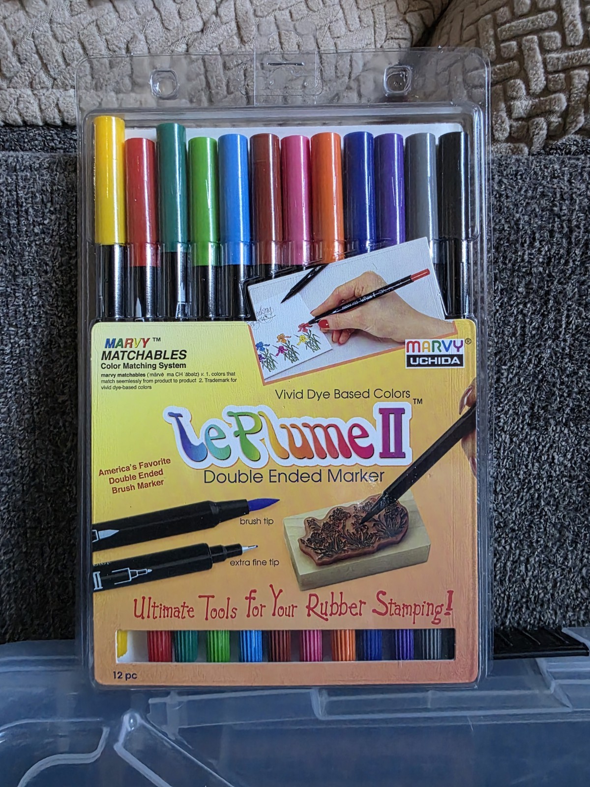 Marvy Uchida Le Plume II Double Ended Marker PRIMARY Set 12 
