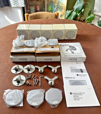 Monitor Audio - Radius 45 Satin White Speakers x 5 + 5 Wall Brackets + Extras