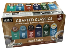 72 ct Crafted Classics Medium Roast Coffee K-Cup Pod Variety Pack EXP 10/26