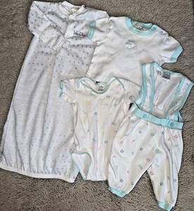 Christian Dior Baby Dior Vtg Sz Small 13lbs  Gown Layette Baby Outfit Bodysuit