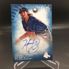 Henry Owens 2015 Bowman Inception Blue Auto PA-HO #/150 Boston Red Sox