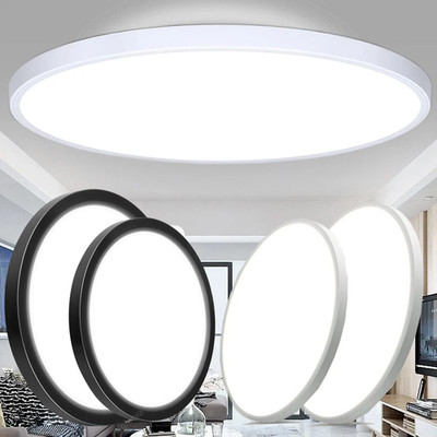 LED Deckenlampe Deckenleuchte Flach Schlafzimmer Wohnzimmer Küche 12-60W Rund