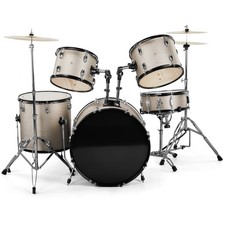 Adult Drum Set 5-Piece 22 in Complete Full Size Drum Kit with Throne Stand