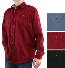 Wrangler Premium Quality Men's Long Sleeve Tall Shirt with Front Button Pockets