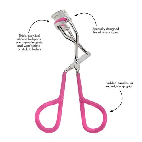 Tweezer Man Neon Great Grip Eyelash Curler Pink With Replacement Pads - Image 4 of 4