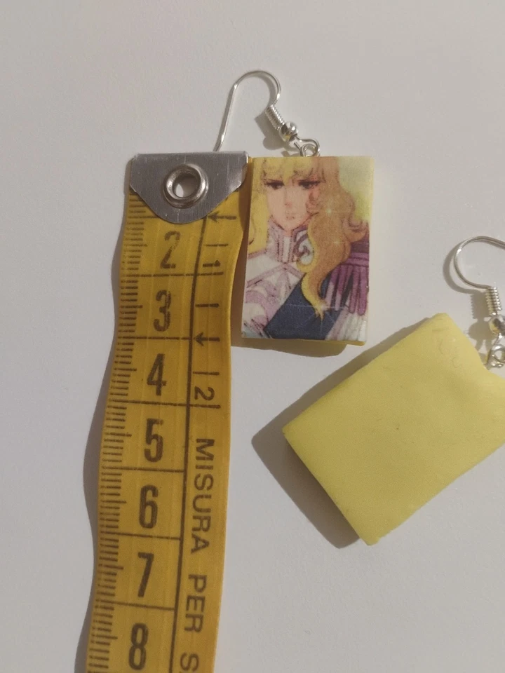 ORECCHINI IN FIMO FATTI A MANO CARTOON ANNI 80 LADY OSCAR - Immagine 3 di 3