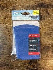 Speedo Junior Solid Silicon Latex Free Swim Cap Blue Ages 6-14 LOT OF 3 NEW