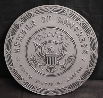 USA Member Of Congress Seal Trivet Wall Plaque By Wilson Pewter Co. 12''