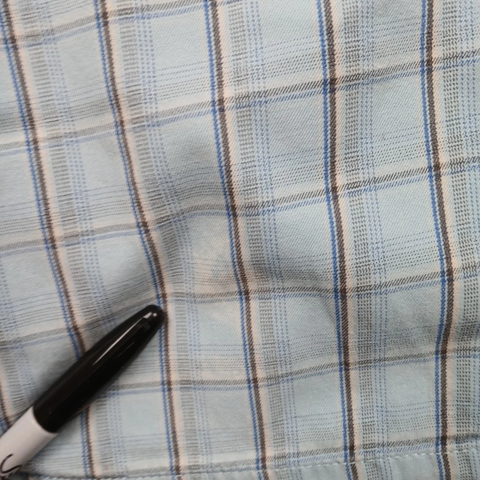 Volcom Stone Shorts Mens 36 Blue Plaid Flat Front Chino Skate Surf - Image 2 of 4