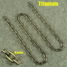 Bold Titanium Anti allergy Necklace 9.5mm thick Oval link Chain H895