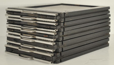 Lot of 5 Graflex 3 1/4" x 4 1/4" Slotted Wood Cut Sheet Film Holders 3x4