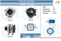 BV PSH Lichtmaschine Generator 130A 12V FüR Honda CR-V III 2.0I-Vtec 4WD