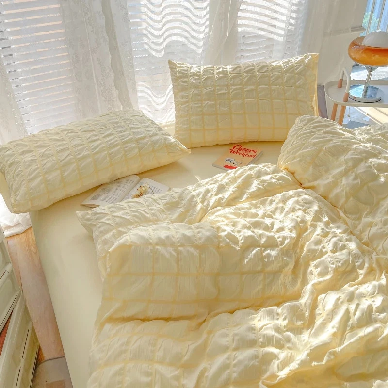 The Simple Solid-color Puffon Quilt Cover Is Suitable for Bedroom and Apartment - Image 2 of 4
