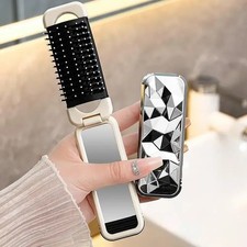 2 In 1 Mini Hair Brush Folding Massage Comb Head Massage Anti-Static Portable Ha