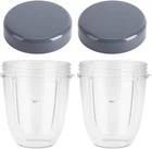 2Pcs Blender Juicer 18OZ Cup Safe  Food-grade Plastic for Nutri Bullet 600W 900W