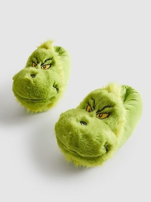 Dr. Seuss DER GRINCH Flauschige Herren-Hausschuhe Gr. 44/45  -NEU-