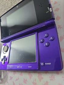 Nintendo 3DS Midnight Purple with OEM Charger & Stylus - Tested & Works