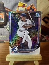 2025 Drake Baldwin Bowman Chrome Mega RC #75 Mojo Refractor Hot SP! ROY!