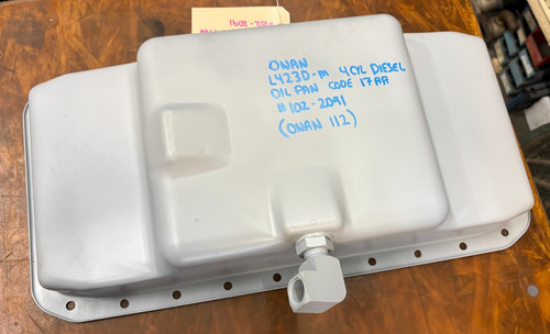 ONAN L423D-M 4CYL DIESEL OIL PAN/CODE 17AA #102-2091