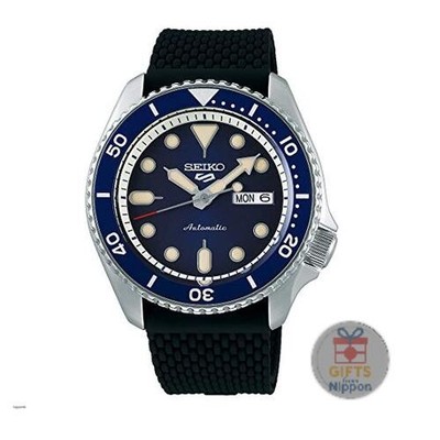 Seiko 5 Sports SRPD71K2 Men's Automatic Watch Blue Dial Black Rubber Band