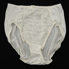 NEW Warner's VTG 90s Lace Charmers Silky Lace High Cut Brief Panty LARGE