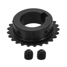 25 Chain Roller Sprocket 25mm Bore 25 Tooth with 8x3.3mm Keyway Black