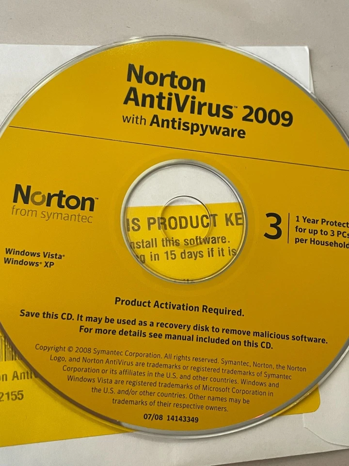 NORTON Internet Security 2009 AntiVirus AntiSpyware Identity Safe with product k - Image 2 of 4