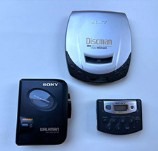 Vintage Sony Walkman & Discman Portable Audio Estate Lot–For Parts/Repair Only