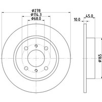 2X Hella Pagid 8DD 355 110-661 Bremsscheibe