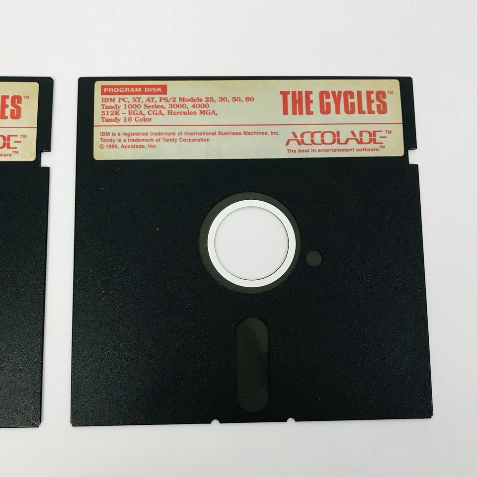 The Cycles Accolade Racing 1989 IBM PC Game Disc Only Floppy - Image 4 of 4