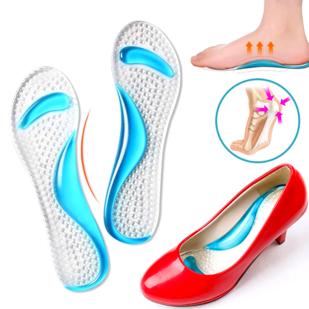 Pair Silicone Gel Cushion Insoles Shoe Inserts Pads Foot Care