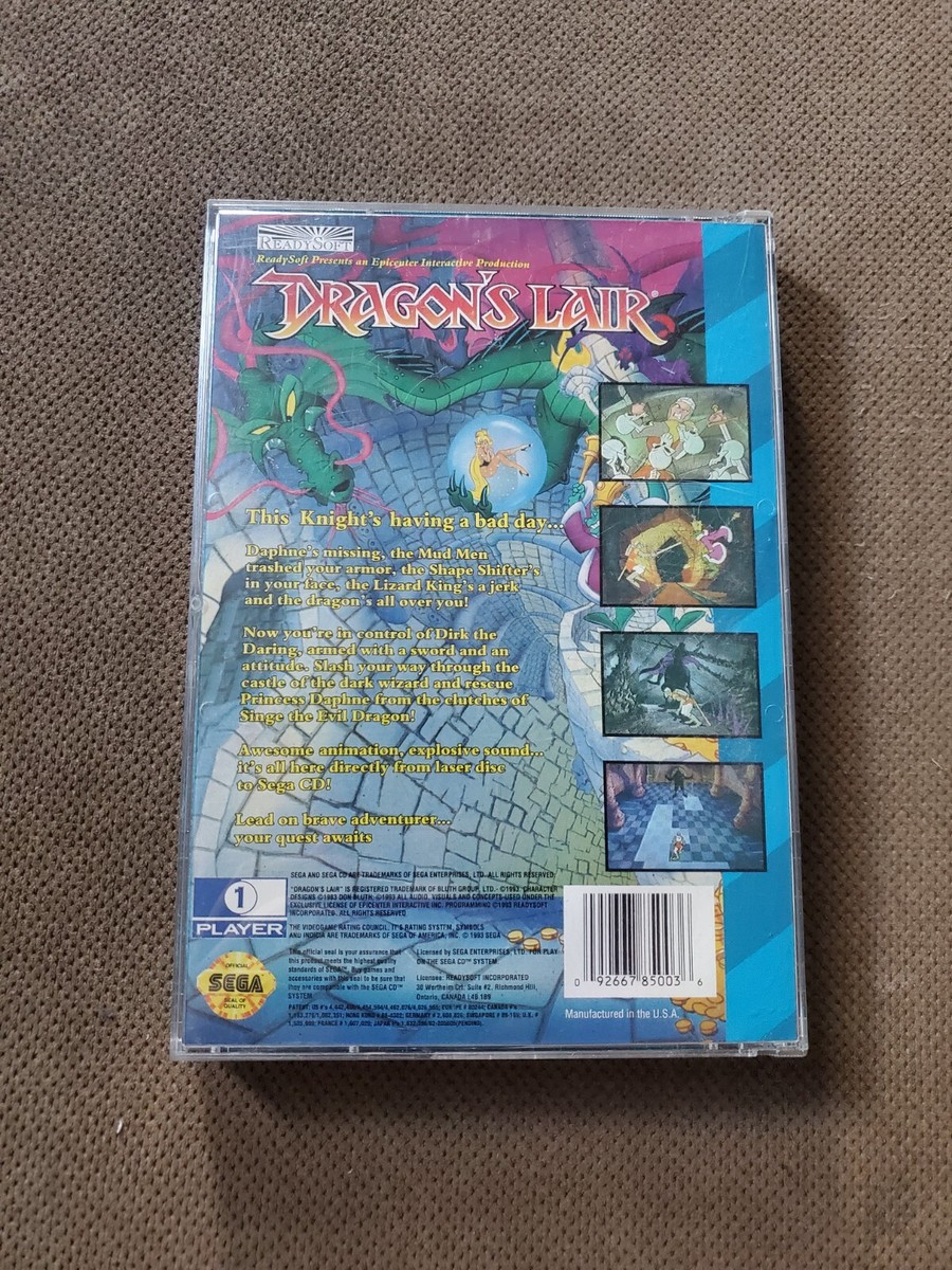 Dragon's Lair Sega CD Complete With Disc Original Case & Manual | eBay
