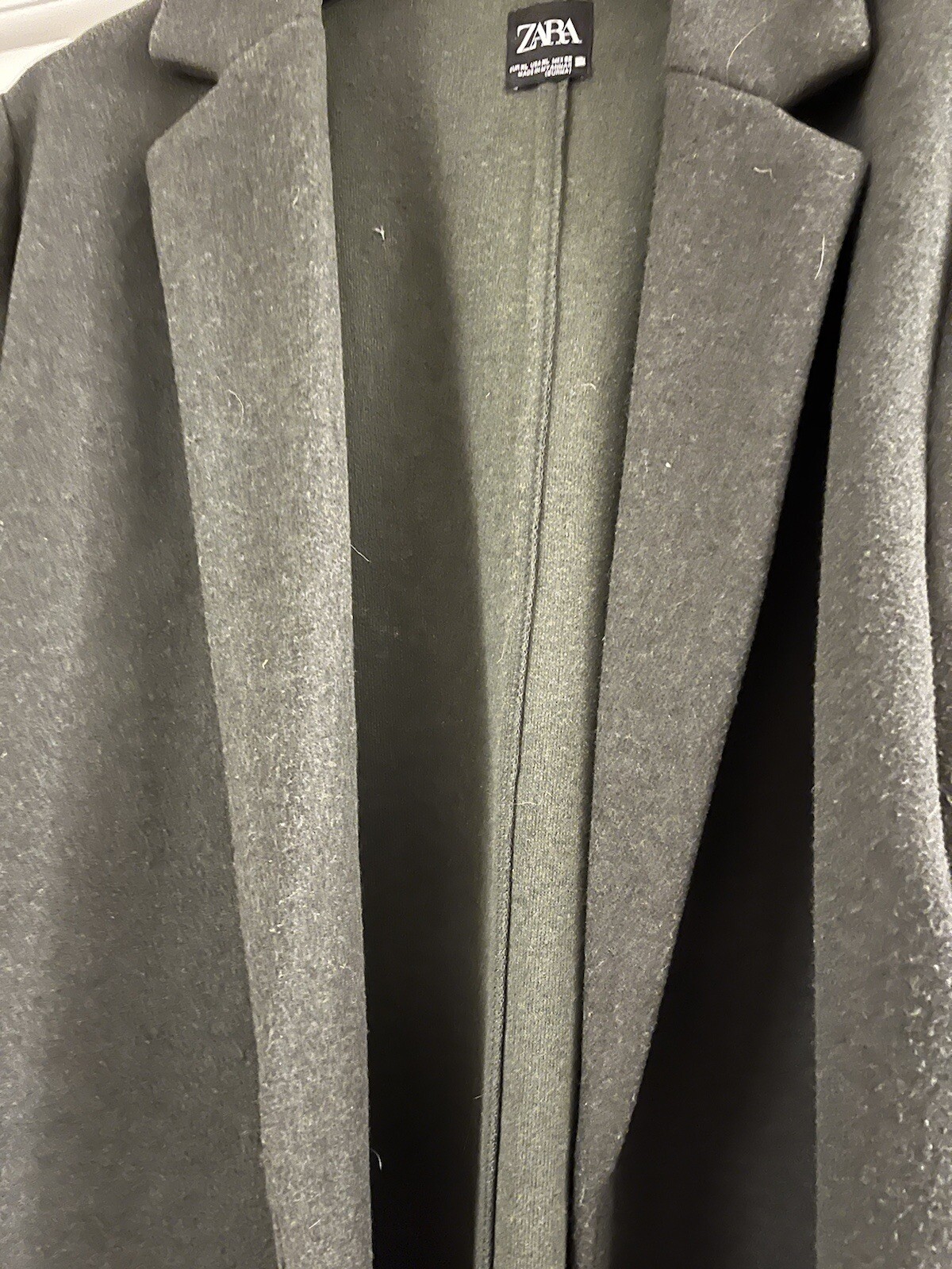 zara green coat XL eBay