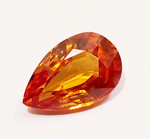 Naturel Padparadscha Saphir 22.40 CT Ovale Certifié Desseré Pierre