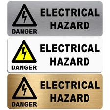 Metal Danger Electrical Hazard Sign Door Aluminium Notice Safety Electricity