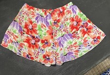 Newbury Kustom Shorts Floral Medium Made in the USA Flowy Red Purple
