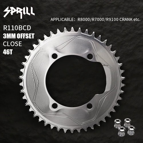 Light 110BCD Bike Chainring 3mm Offset Narrow Wide Chainwheel for 9-12 Speed - Picture 26 of 45