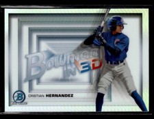 Cristian Hernandez 2022 Bowman #B3D-9 Bowman in 3D Aqua Refractor Chicago Cubs