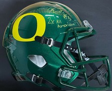 KAYVON THIBODEAUX SIGNED OREGON DUCKS FULL SIZE HELMET BECKETT WITNESS COA 2X AA