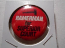 1-3/8" Ramerman Superior Court  unknown location cello pinback button
