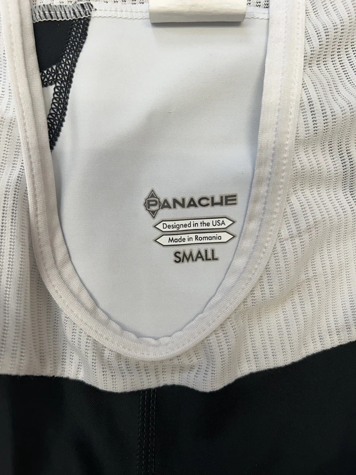 PANACHE 骑行围兜男式黑色/白色 S 码 — 第 2/4 张图片