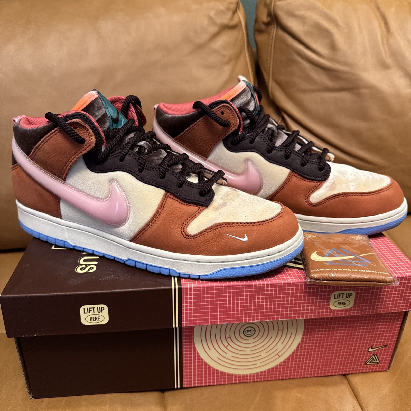Size 12 - Nike Social Status x Dunk Mid Chocolate Milk