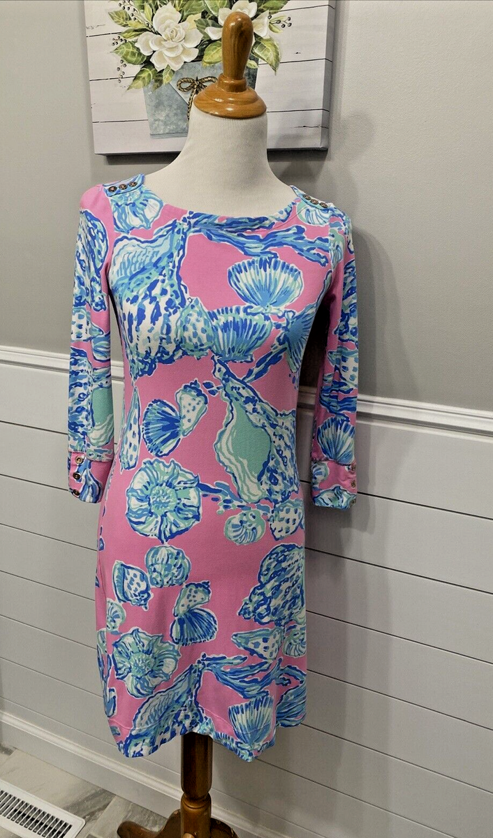 lilly pulitzer barefoot princess dress Lilly Pulitzer Sophie Dress XS Pink Pout Barefoot Princess Shell Preppy  Party
