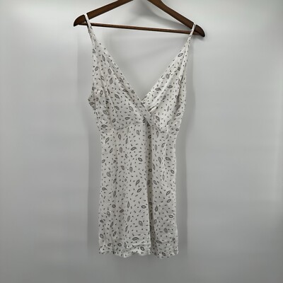 Rvca Dress Womens Medium White Lacey Dress Paisley Teardrop Adjustable Strap