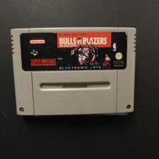 Bulls VS Blazers and the NBA playoffs Super Nintendo SNES Loose PAL FAH
