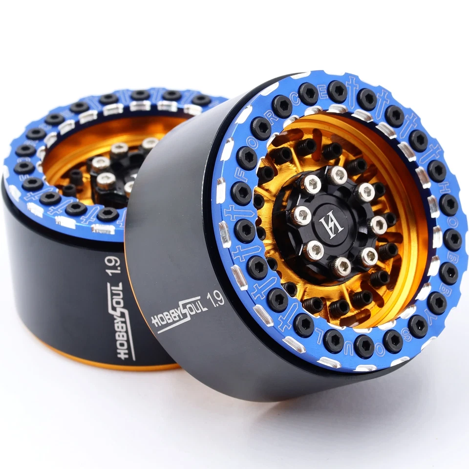 2x RC Alloy 1.9 Beadlock Rader Felge Breit 32mm für Scx10 Trx4 Gen8 - Bild 2 von 4