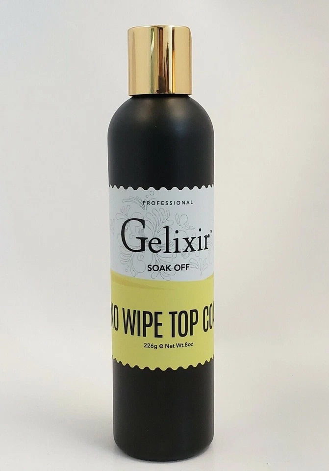 Gelixir No-wipe Top Coat Gel Refill 8 oz New Product 2024